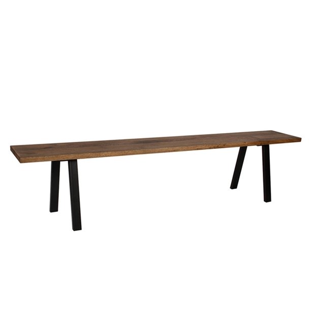 Bnk i mrkt olieret eg - 3 cm x 37 cm x 200 cm