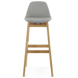 Barstol i lys eg med grt sde - ELODY 