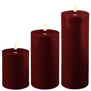 Bourgogne LED bloklys - Ø: 7,5 cm x 10 cm