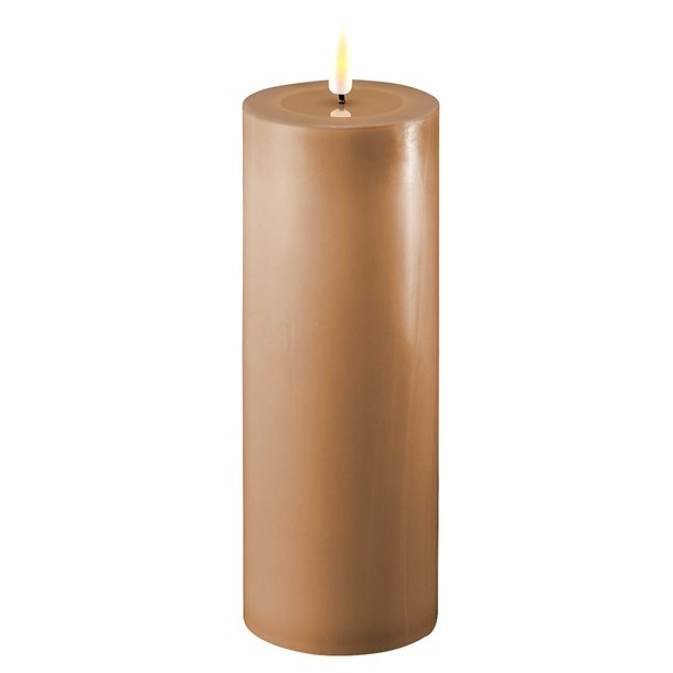 Caramel LED bloklys - : 7,5 cm x 20 cm
