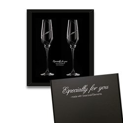 New Pen Champagneglas med Swarovski krystaller - 2 stk.