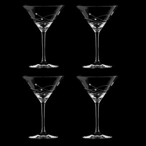 Clio Cocktailglas med Swarovski krystaller - 4 stk.