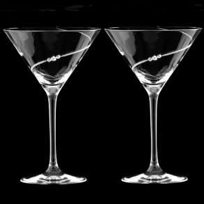 New Pen Cocktailglas med Swarovski krystaller - 2 stk.