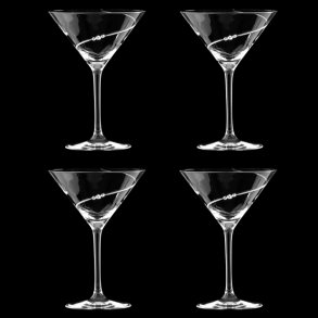 New Pen Cocktailglas med Swarovski krystaller - 4 stk. 