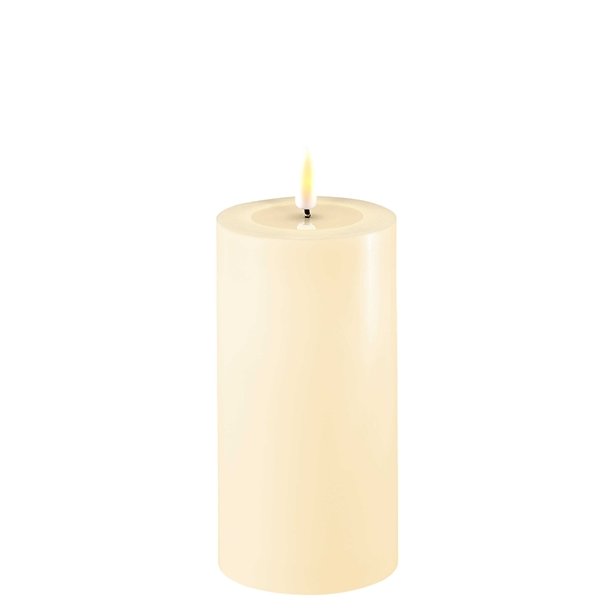 Cream LED bloklys - : 7,5 cm x 15 cm