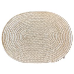 Dkkeserviet i naturfarvet snoet bomuld