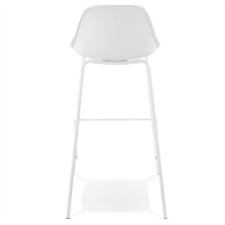 Hvid barstol med fodsttte - ESCAL 