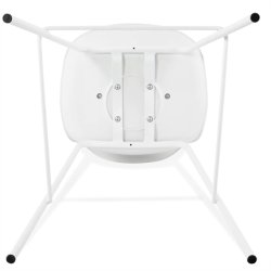 Hvid barstol med fodsttte - ESCAL 