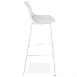 Hvid barstol med fodsttte - ESCAL 