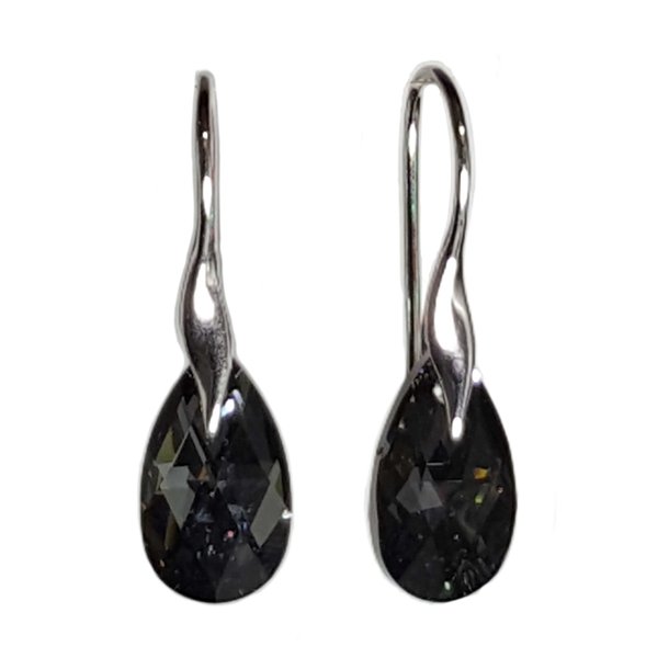 Facet Drop reringe - "Crystal Silver Night"/slv