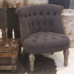 Fransk lnestol i koksfarvet hr