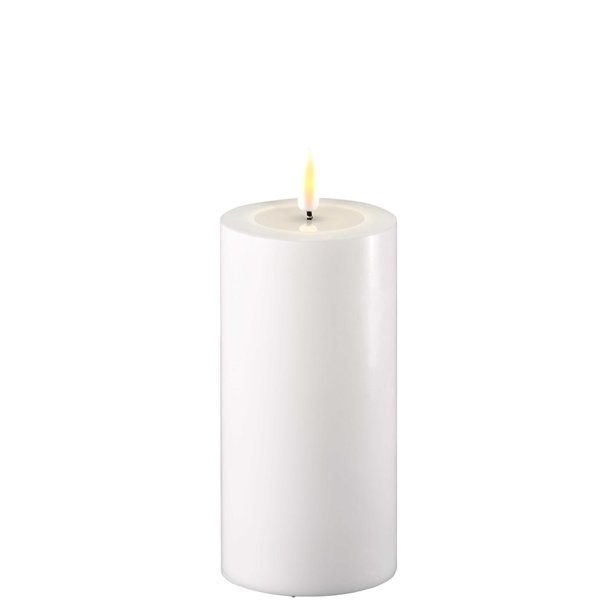 Hvide LED bloklys - : 7,5 x 15 cm