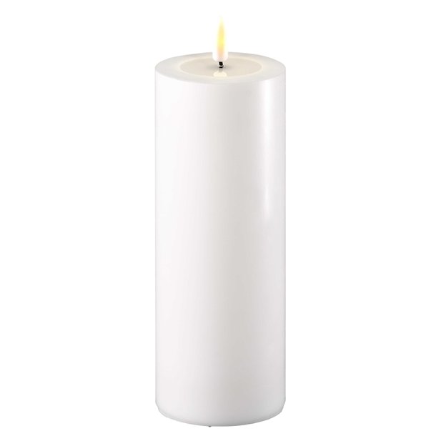 Hvide LED bloklys - : 7,5 cm x 20 cm