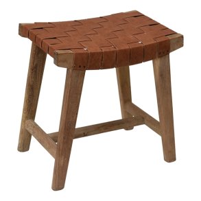 Klassisk taburet med flettet lder