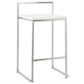 Hvid barstol - kan stables - METO 