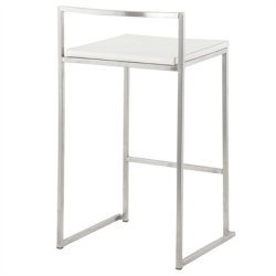 Hvid barstol - kan stables - METO 