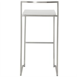 Hvid barstol - kan stables - METO mini 