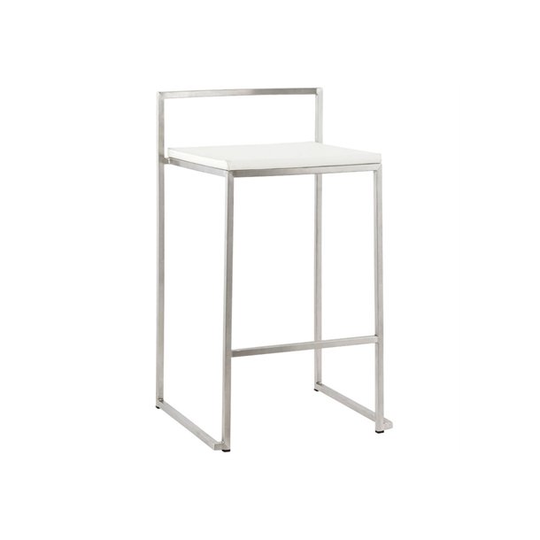 Hvid barstol - kan stables - METO mini 