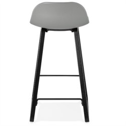 Gr barstol med sort stel - MIKY MINI 