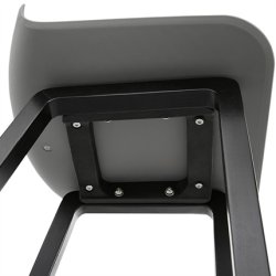 Gr barstol med sort stel - MIKY MINI 