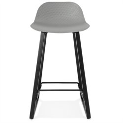 Gr barstol med sort stel - MIKY MINI 