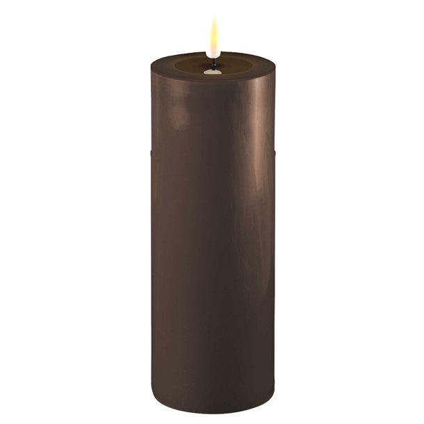 Mokka LED bloklys - : 7,5 cm x 20 cm