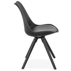 MOMO - sort stol med sorte ben