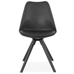 MOMO - sort stol med sorte ben