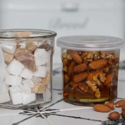 Opbevaringsglas med hvidt lg