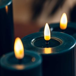 Petroleum LED bloklys - : 7,5 cm x 15 cm