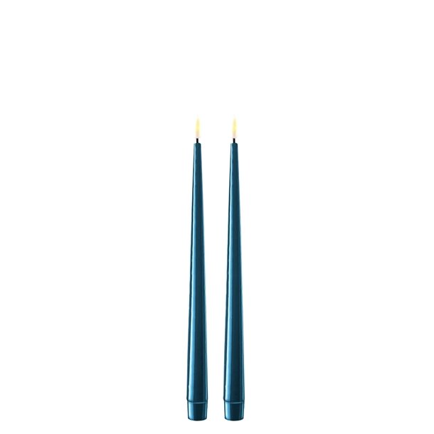 Petroleum LED stearinlys - 2 stk. lak lys p 28 cm