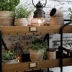 Reolvogn p hjul med 5 aftagelige trbakker