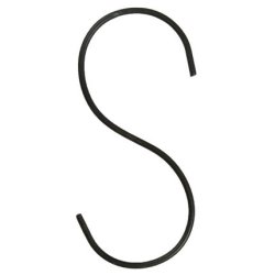 S-krog p 10 cm i sort