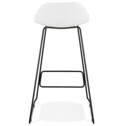 Hvid barstol med sort stel - SLADE 