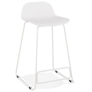Hvid barstol med hvidt stel - SLADE MINI 