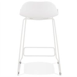 Hvid barstol med hvidt stel - SLADE MINI 