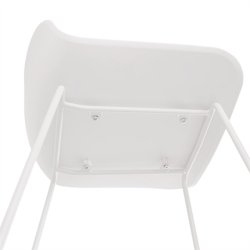 Hvid barstol med hvidt stel - SLADE MINI 