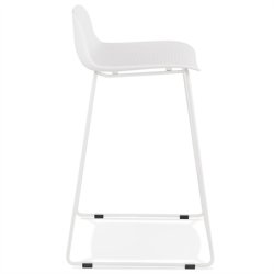 Hvid barstol med hvidt stel - SLADE MINI 
