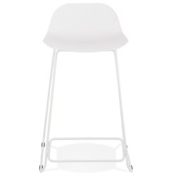 Hvid barstol med hvidt stel - SLADE MINI 