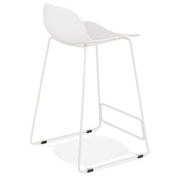 Hvid barstol med hvidt stel - SLADE MINI 