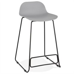 Gr barstol med sort stel - SLADE MINI