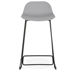Gr barstol med sort stel - SLADE MINI