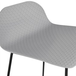 Gr barstol med sort stel - SLADE MINI