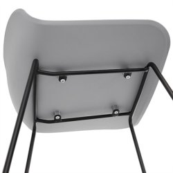 Gr barstol med sort stel - SLADE MINI