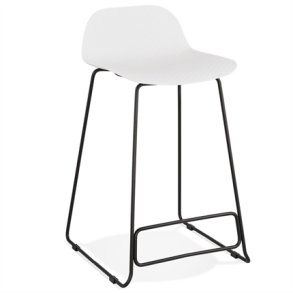 Hvid barstol med sort stel - SLADE MINI 
