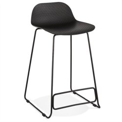 Sort barstol med sort stel - SLADE MINI 