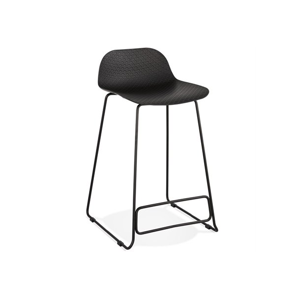 Sort barstol med sort stel - SLADE MINI 