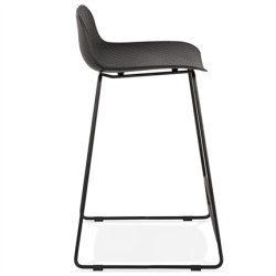 Sort barstol med sort stel - SLADE MINI 