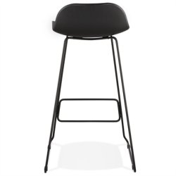 Sort barstol med sort stel - SLADE 