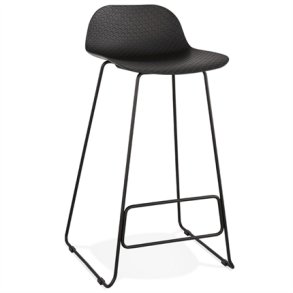 Sort barstol med sort stel - SLADE 